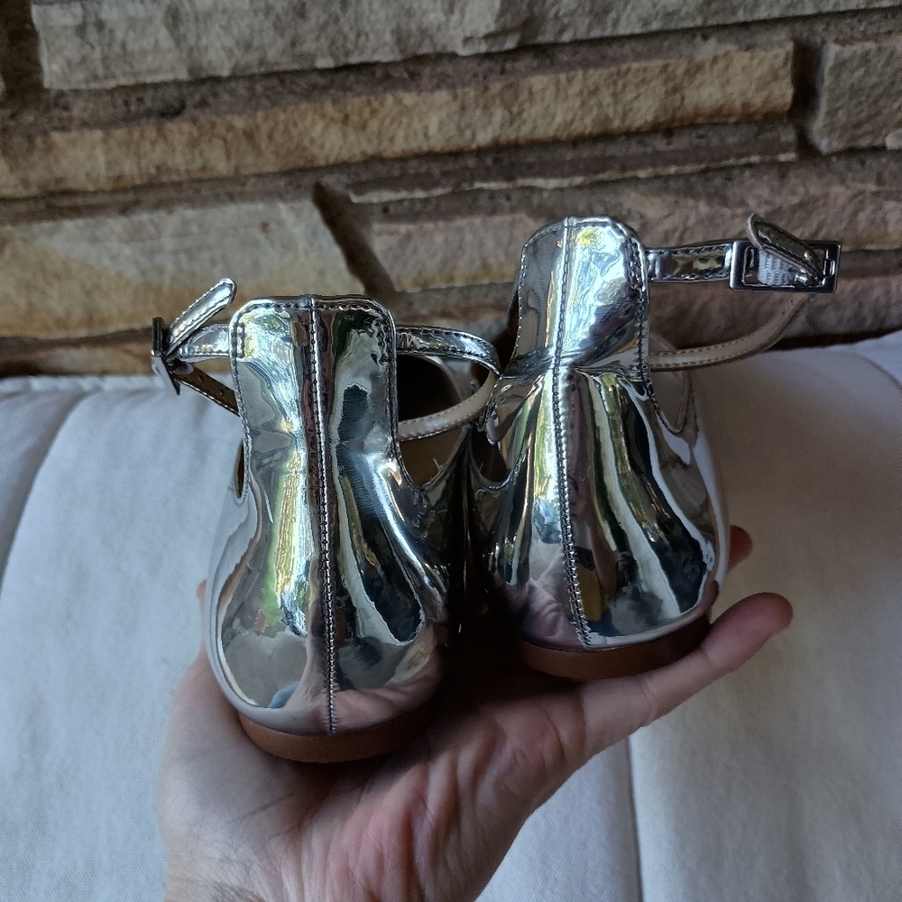 Ann Taylor Metallic Ankle Strap Flats_8 - Picture 6 of 7